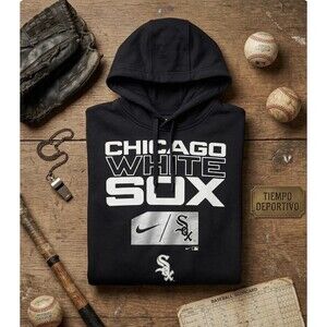 Nike Chicago White Sox Major League Baseball Hoodie S Black White MLB
